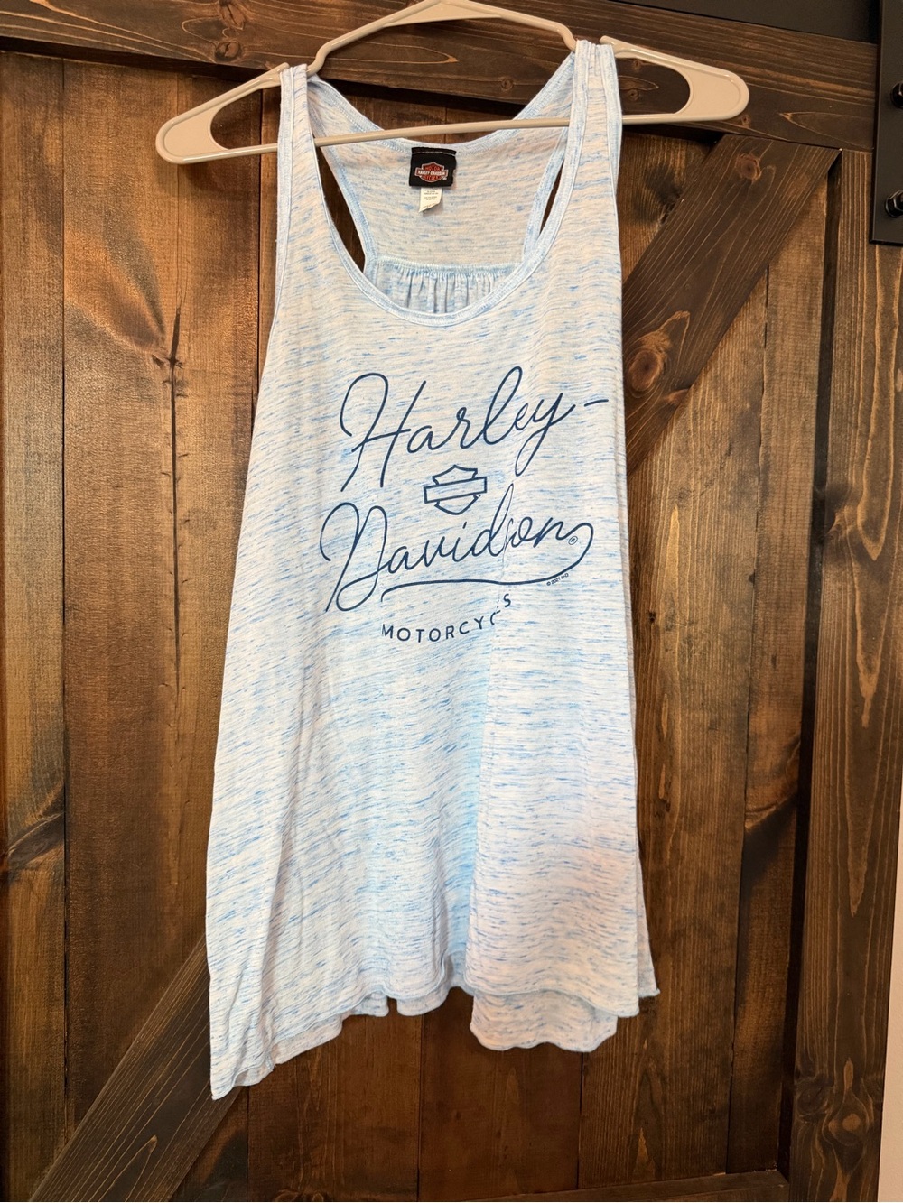 Harley-Davidson Light Blue Heather Tank with Black Logo
